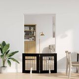  Vrata za pse s postoljem 2 pcs Crni hrast 60 x 60 cm | Eponuda.com