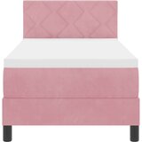 vidaXL Krevet s uzdignutom podlogom i madracem Ružičasta 80x200 cm Baršun | shoptok.hr