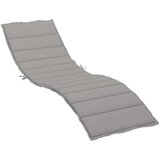 vidaXL jastuk za ležaljku za sunčanje sivi 200 x 60 x 3 cm od tkanine | shoptok.hr