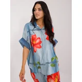 Fashion Hunters Blue oversize shirt from the set