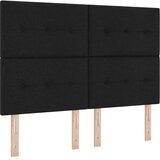  Krevetna konstrukcija s uzglavljem Crna 140 x 190 cm tkanina | shoptok.hr