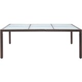 Poli Zunanja jedilna miza rjava 200x150x74 cm poli ratan | Shoptok.si