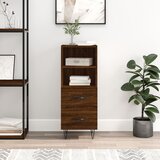 vidaXL Komoda boja smeđeg hrasta 34 5 x 34 x 90 cm konstruirano drvo Cijene