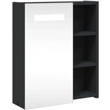 vidaXL Kopalniška omarica z ogledalom z LED lučko črna 45x13x52 cm | Shoptok.si