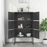 vidaXL Visoka komoda antracit 80 x 35 x 135 cm čelična | shoptok.hr
