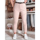 DStreet Spodnie damskie slim fit z paskiem TAIRONIK różowe | shoptok.hr
