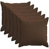  Presvlaka za jastuk 6 pcs HOUTEN Smeđa 80 x 80 cm Umjetni lan | shoptok.hr