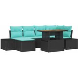  Vrtni set za objed 7 kom. Crna i Plavozelena | shoptok.hr