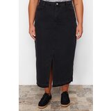 Trendyol Curve Black Denim Plus Size Skirt | Eponuda.ba