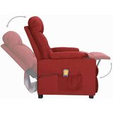 vidaXL Masažni naslonjač na podizanje od tkanine crvena boja vina | shoptok.hr