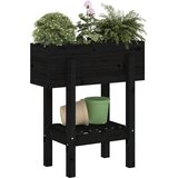  Vrtna sadilica crna 62 x 30 x 69 cm od masivne borovine | shoptok.hr