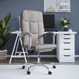  Uredski naslonjač od tkanine smeđesivi Tupe | shoptok.hr