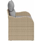  Vrtni kauč s jastukom s pohranom Bež 121 x 62 x 69cm poliratan | shoptok.hr