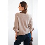 Kesi Włoski Women's sweater with decorative cuff fango | shoptok.hr