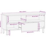 TV ormarić crni 100 x 33 x 46 cm od konstruiranog drva | shoptok.hr