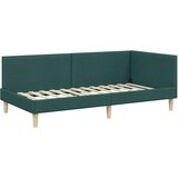 vidaXL Kutni okvir kreveta Ostalo s uzglavljem Tamnozelena 90 x 200 cm | shoptok.hr