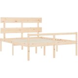  Krevet za starije s uzglavljem 160x200 cm od masivnog drva | shoptok.hr