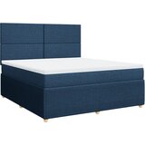 Maison Chic Box spring postelja - Vzmetna postelja z vzmetnico modra 180x200 cm blago SL17900, (21882691) | Shoptok.si