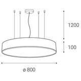  LED2 - LED prigušiva luster na sajli MONO LED/100W/230V 3000K/4000K crna | Eponuda.com