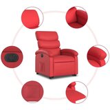  Električni naslanjač s funkcijo vstajanja rdeče umetn | Shoptok.si