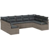 vidaXL Kavčna garnitura z blazino 9 pcs Siva poli ratan, (5000081278) | Shoptok.si