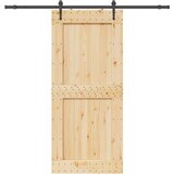 vidaXL Drsna vrata s kompletom vodil 100x210 cm trdna borovina | Shoptok.si