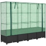  Povišena gredica s pokrovom za staklenik izgled ratana 160x40x138 cm | Eponuda.com