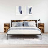  Noćni ormarići s 3 ladice 2 kom dimljeni hrast 39x35x65 cm | shoptok.hr