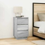 Noćni ormarić s LED svjetlima siva boja hrasta 38x34x65 cm | shoptok.hr