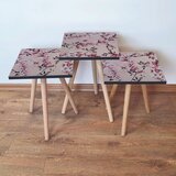 Hanah home 3Shp61 - pink pinkblack nesting table (3 pieces) | ePonuda.com