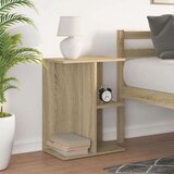 vidaXL Nočna mizica sonoma hrast 46,5x29x61 cm inženirski les | Shoptok.si