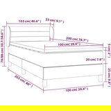Box spring krevet s madracem crni 100x200 cm baršunasti | shoptok.hr