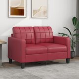 vidaXL Kavč dvosed vinsko rdeč 120 cm umetno usnje Cene
