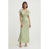 Never Fully Dressed Obleka Tilda Dress zelena barva, NFDDR1350