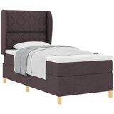  Krevet s opruga kutije Tamno smeđa 190 x 90 cm tkanina | shoptok.hr