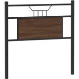Maison Chic Posteljno vzglavje - Vzglavna omarica rjavi hrast 90 cm inženirski les in jeklo, (22078331) | Shoptok.si