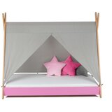 Made in Poland Dečiji krevet sa nadstrešnicom i dušekom 180x80cm Tipi Roze | ePonuda.com
