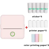 Printer mobilni Zero INK X6 Mini Printer, Bluetooth, Roze