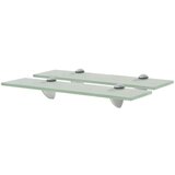 vidaXL Zidne police 2 kom staklene 40 x 20 cm 8 mm Cijene