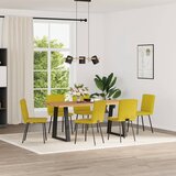Maison Chic Jedilni stoli - Vzorci stoli 6 kosov rumen žamet A1269, (22032553) | Shoptok.si