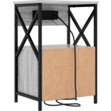vidaXL Nočna omarica 2 pcs Siva sonoma 40 x 31 x 60 cm Konstruiran les | Shoptok.si