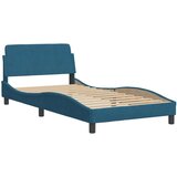  Posteljni okvir z vzglavjem moder 100x200 cm žamet, (21081614) | Shoptok.si