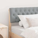 vidaXL Tapecirani uzglavlje Svijetlo siva 90 cm Čvrsto borovo drvo Cijene