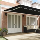 vidaXL Ručna Uvlačiva Tenda Crna 600x300 cm | shoptok.hr
