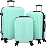 vidaXL set kovčkov 3 kosi trda lupina mint zelena 20” 24” 28” ABS | Shoptok.si