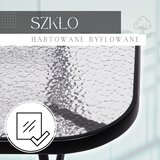 springos stakleni vrtni stol 120 x 70 x 70 cm crni | shoptok.hr