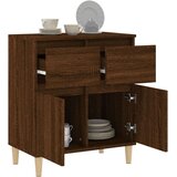  Komoda rjav hrast 60x35x70 cm inženirski les | Shoptok.si