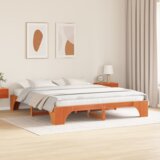  Krevetna konstrukcija smeđa 200x200 cm čvrsto borovo drvo | shoptok.hr