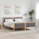  Okvir za krevet Sivo-smeđa 200 x 200 cm tkanina | shoptok.hr