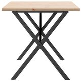  Blagovaonski stol X-oblika 160x80x75 5 cm od borovine i željeza | shoptok.hr